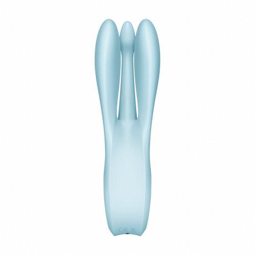 Satisfyer Threesome 1 - Кліторальний вібратор, 14 х 5.6 х 3.6 см (блакитний)